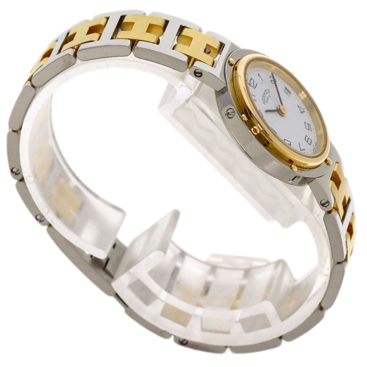HERMES Clipper Watches Stainless Steel/SSxGP Ladies
