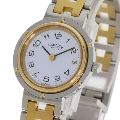 HERMES Clipper Watches Stainless Steel/SSxGP Ladies
