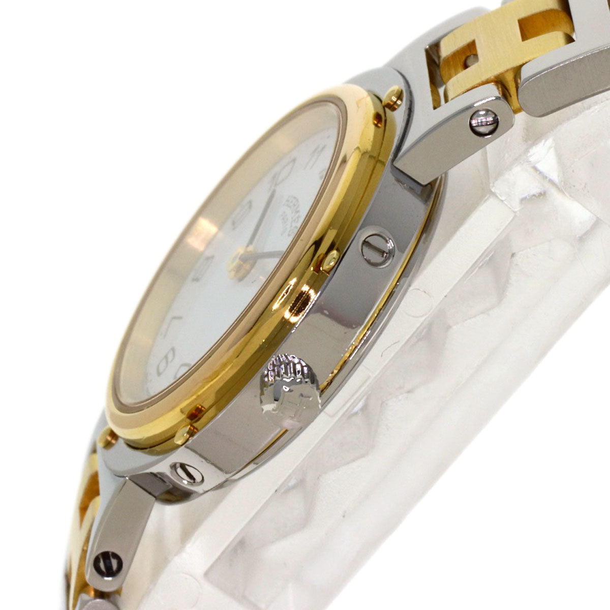 HERMES Clipper Watches Stainless Steel/SSxGP Ladies