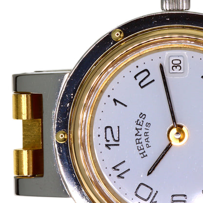 HERMES Clipper Watches Stainless Steel/SSxGP Ladies