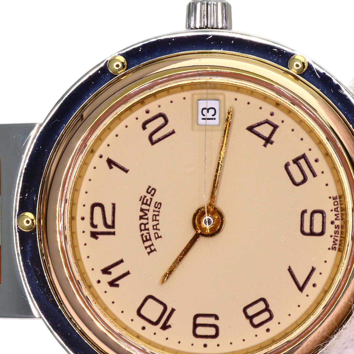 HERMES Clipper Watches Stainless Steel/SSxGP Ladies