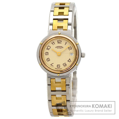 HERMES Clipper Watches Stainless Steel/SSxGP Ladies