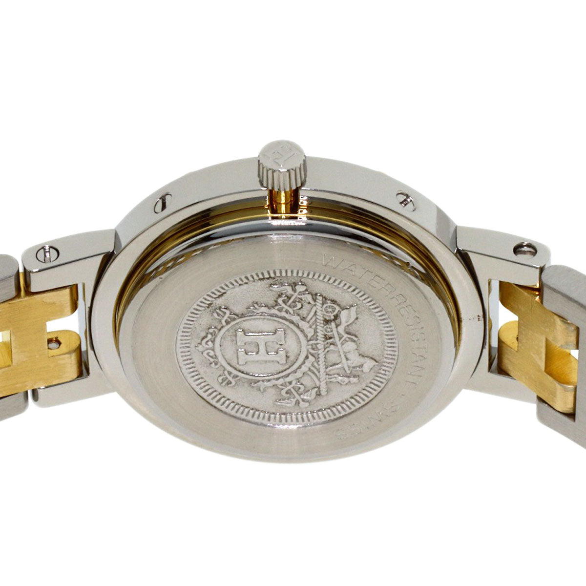 HERMES Clipper Watches Stainless Steel/SSxGP Ladies