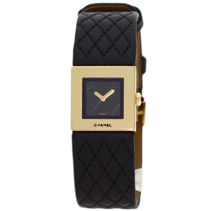 CHANEL Matelasse Watches H0109 K18 Yellow Gold/Leather Ladies