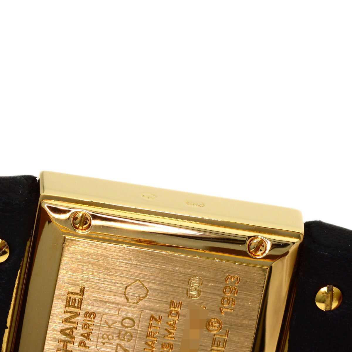 CHANEL Matelasse Watches H0109 K18 Yellow Gold/Leather Ladies