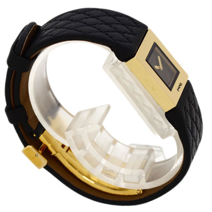 CHANEL Matelasse Watches H0109 K18 Yellow Gold/Leather Ladies