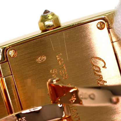 CARTIER Tank Française SM Bracelet with Aftermarket Diamonds Watches WE1001R K18 Yellow Gold/K18YGxDiamond Ladies
