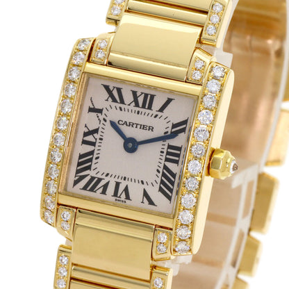 CARTIER Tank Française SM Bracelet with Aftermarket Diamonds Watches WE1001R K18 Yellow Gold/K18YGxDiamond Ladies