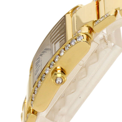 CARTIER Tank Française SM Bracelet with Aftermarket Diamonds Watches WE1001R K18 Yellow Gold/K18YGxDiamond Ladies