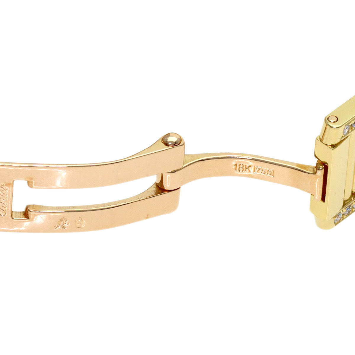 CARTIER Tank Française SM Bracelet with Aftermarket Diamonds Watches WE1001R K18 Yellow Gold/K18YGxDiamond Ladies