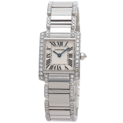 CARTIER Tank Française SM Genuine Diamond Watches WE1002SC K18 White Gold/K18WGxDiamond Ladies