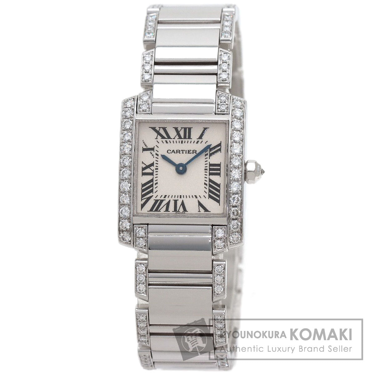 CARTIER Tank Française SM Genuine Diamond Watches WE1002SC K18 White Gold/K18WGxDiamond Ladies