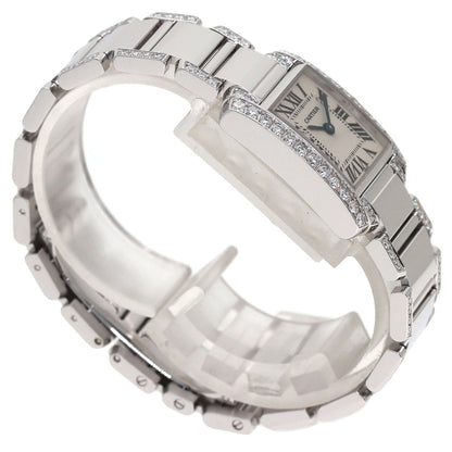CARTIER Tank Française SM Genuine Diamond Watches WE1002SC K18 White Gold/K18WGxDiamond Ladies