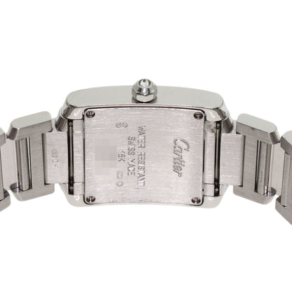 CARTIER Tank Française SM Genuine Diamond Watches WE1002SC K18 White Gold/K18WGxDiamond Ladies