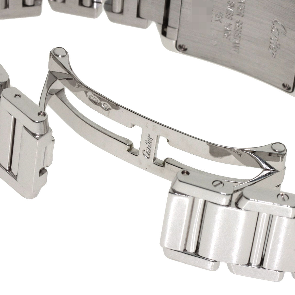CARTIER Tank Française SM Genuine Diamond Watches WE1002SC K18 White Gold/K18WGxDiamond Ladies