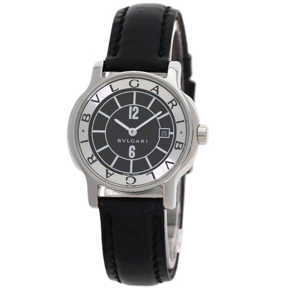 BVLGARI Solo tempo Watches ST29SLD Stainless Steel/Leather Ladies