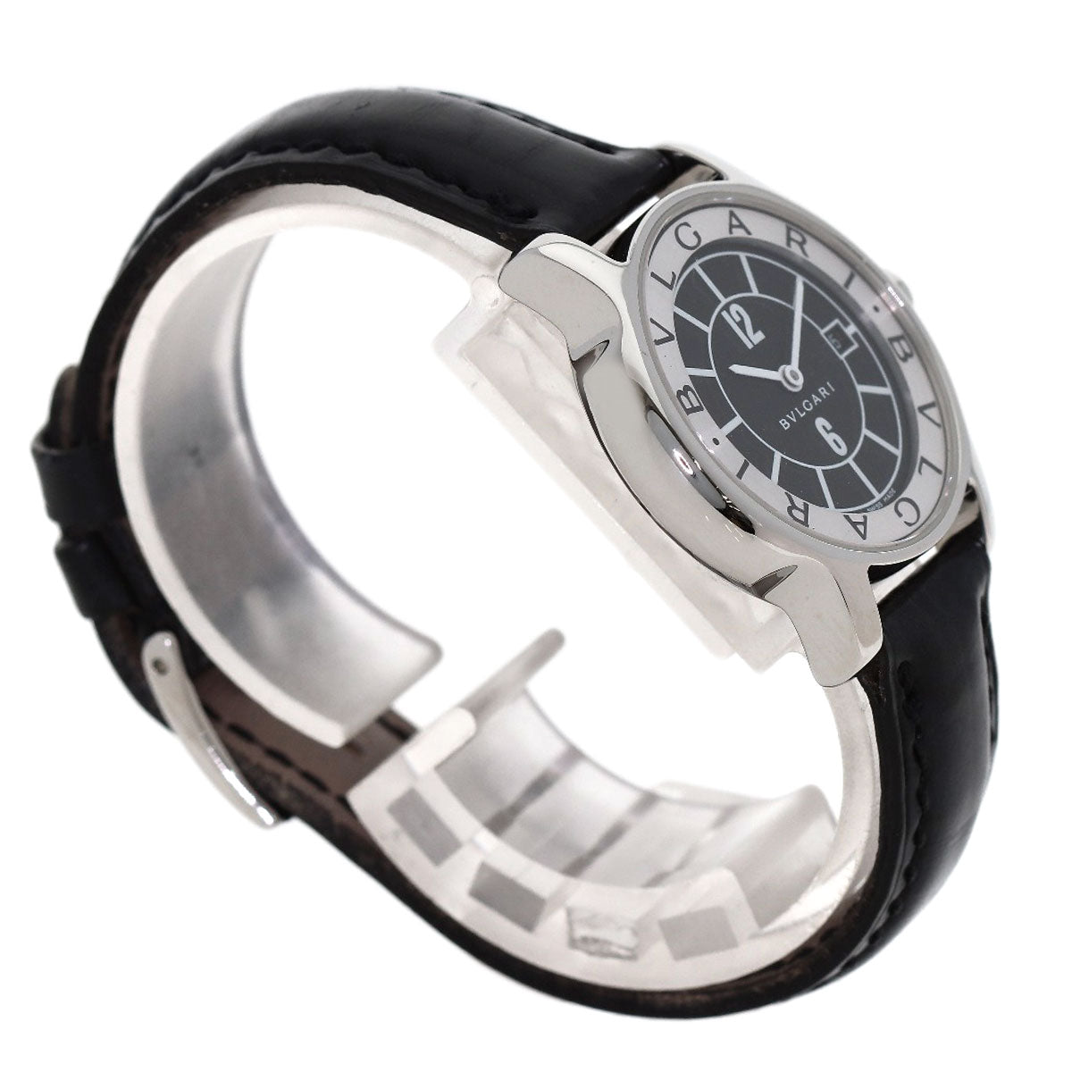 BVLGARI Solo tempo Watches ST29SLD Stainless Steel/Leather Ladies