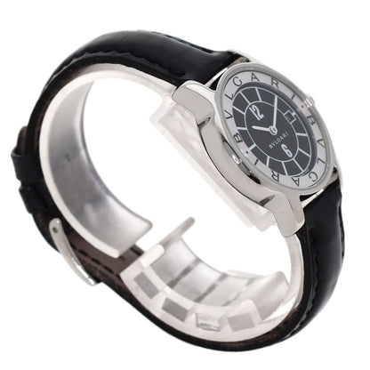 BVLGARI Solo tempo Watches ST29SLD Stainless Steel/Leather Ladies