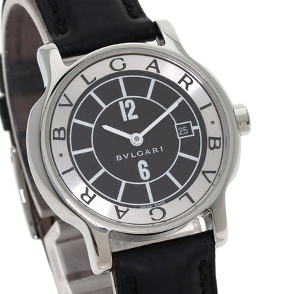 BVLGARI Solo tempo Watches ST29SLD Stainless Steel/Leather Ladies