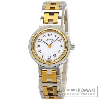 HERMES Clipper Watches Stainless Steel/SSxGP Ladies