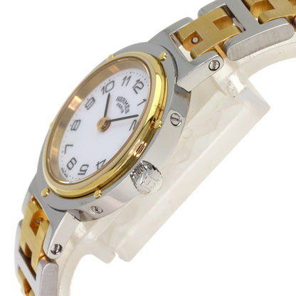 HERMES Clipper Watches Stainless Steel/SSxGP Ladies