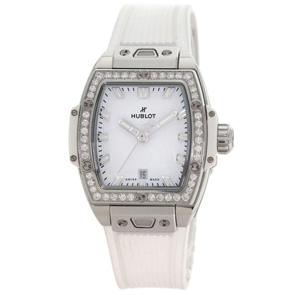 HUBLOT Spirit of Big Bang Steel White Diamond Watches 682.SE.2010.RW.1204 Stainless Steel/Rubber Ladies