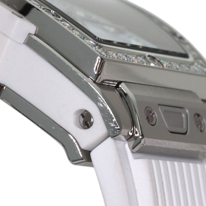 HUBLOT Spirit of Big Bang Steel White Diamond Watches 682.SE.2010.RW.1204 Stainless Steel/Rubber Ladies