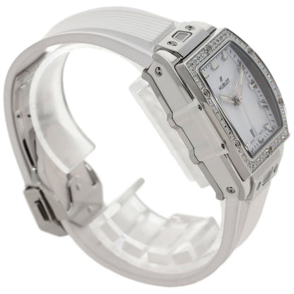 HUBLOT Spirit of Big Bang Steel White Diamond Watches 682.SE.2010.RW.1204 Stainless Steel/Rubber Ladies