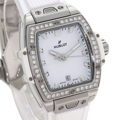 HUBLOT Spirit of Big Bang Steel White Diamond Watches 682.SE.2010.RW.1204 Stainless Steel/Rubber Ladies