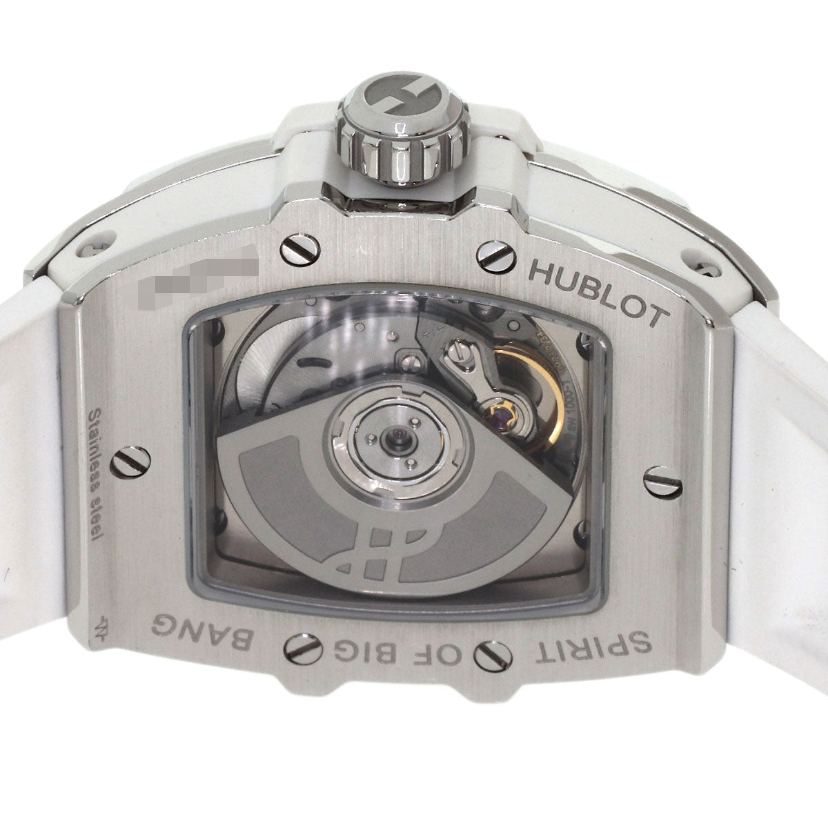 HUBLOT Spirit of Big Bang Steel White Diamond Watches 682.SE.2010.RW.1204 Stainless Steel/Rubber Ladies