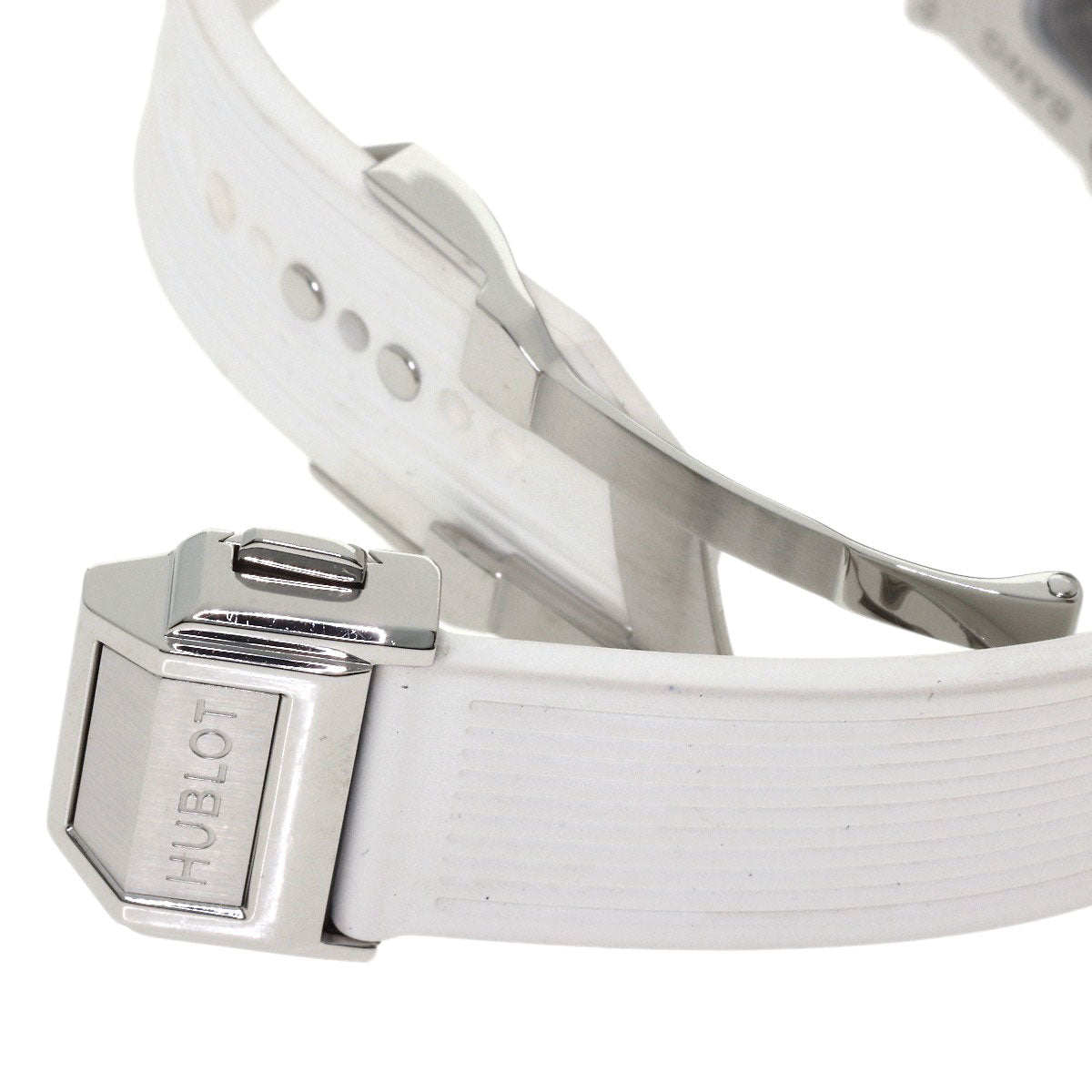 HUBLOT Spirit of Big Bang Steel White Diamond Watches 682.SE.2010.RW.1204 Stainless Steel/Rubber Ladies