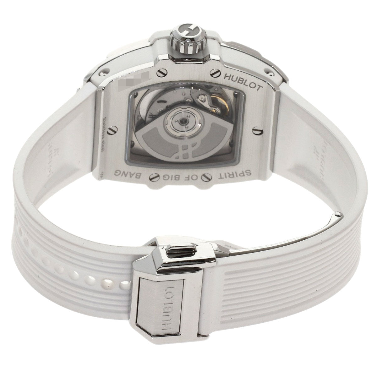 HUBLOT Spirit of Big Bang Steel White Diamond Watches 682.SE.2010.RW.1204 Stainless Steel/Rubber Ladies