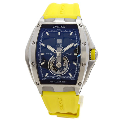 CVSTOS Challenge Racing Twin Time Watches CVT-TW-T-RC Stainless Steel/Rubber mens