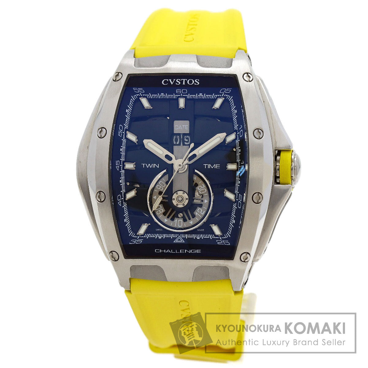 CVSTOS Challenge Racing Twin Time Watches CVT-TW-T-RC Stainless Steel/Rubber mens