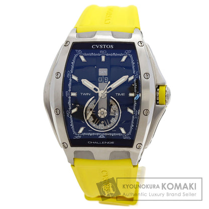 CVSTOS Challenge Racing Twin Time Watches CVT-TW-T-RC Stainless Steel/Rubber mens