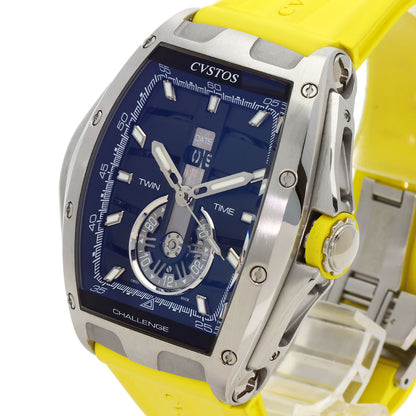 CVSTOS Challenge Racing Twin Time Watches CVT-TW-T-RC Stainless Steel/Rubber mens