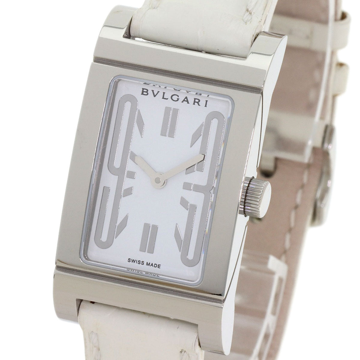 BVLGARI Rettangoro Watches RT39S Stainless Steel/Leather Ladies