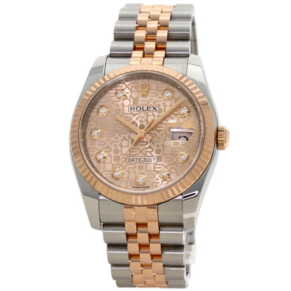 ROLEX DATEJUST 10P Diamond Watches 116231G Stainless Steel/SSxK18PG mens