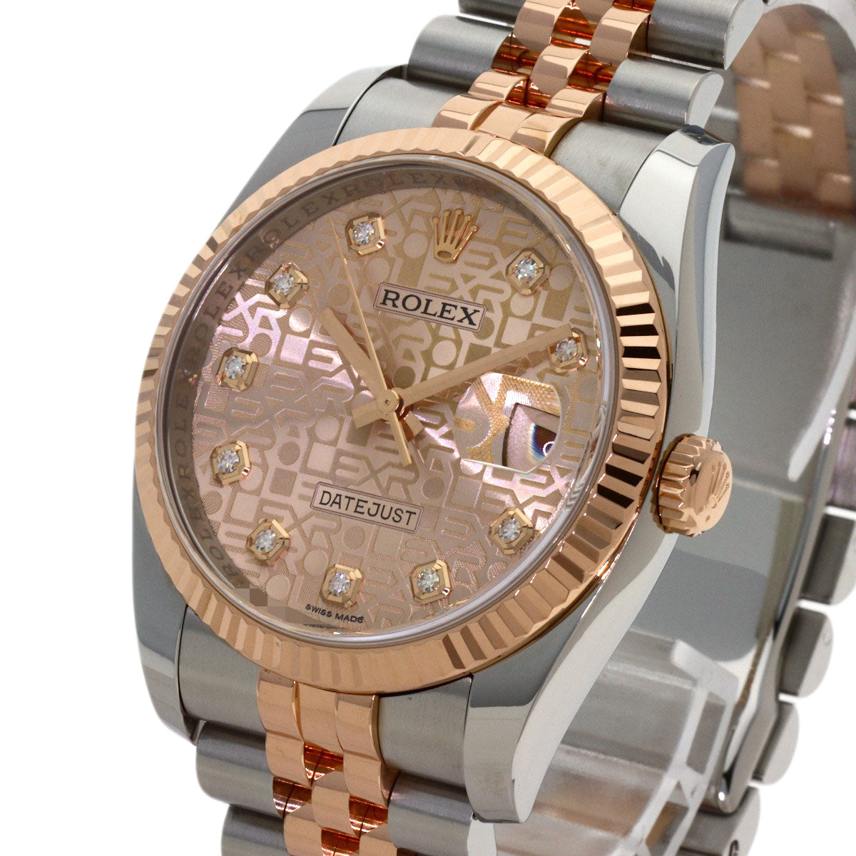 ROLEX DATEJUST 10P Diamond Watches 116231G Stainless Steel/SSxK18PG mens