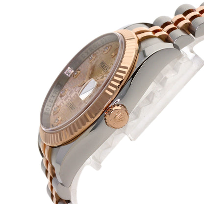 ROLEX DATEJUST 10P Diamond Watches 116231G Stainless Steel/SSxK18PG mens