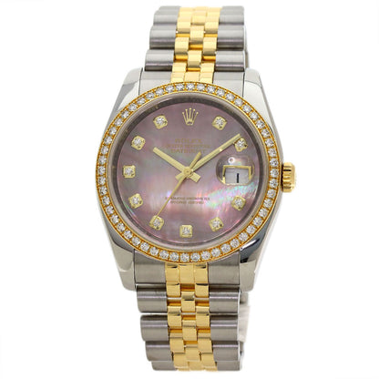 ROLEX Datejust DiamondBezel Watches 116243NG Stainless Steel/SSxK18YG mens