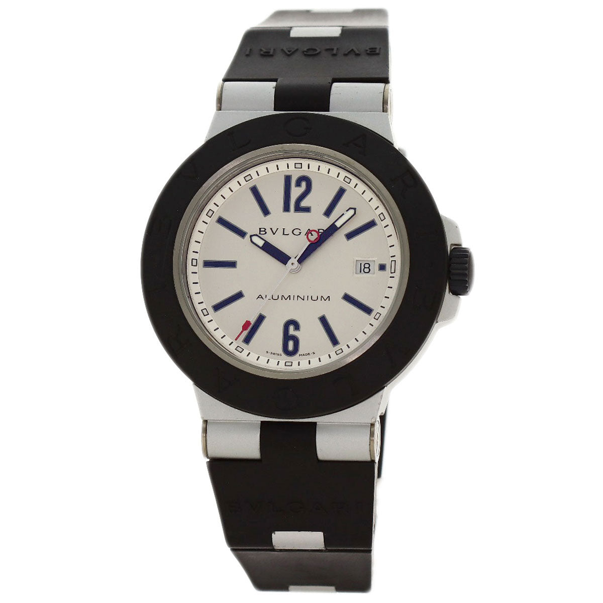 BVLGARI Diagono Aluminum Watches AL44TA aluminum/Rubber mens