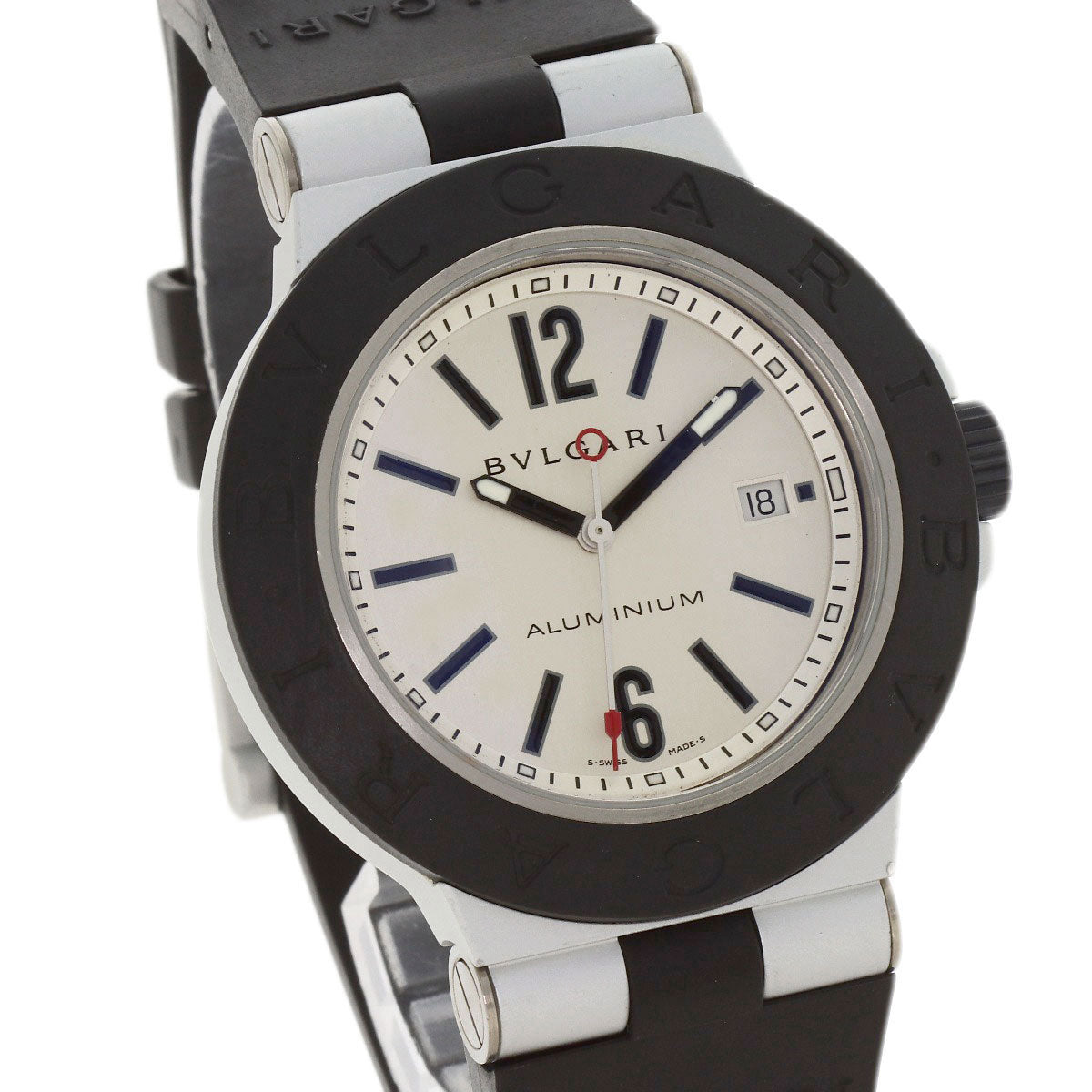 BVLGARI Diagono Aluminum Watches AL44TA aluminum/Rubber mens