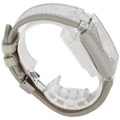 CHRISTIAN DIOR Riva Sparkling Diamond Watches D81-101 Stainless Steel/Leather mens