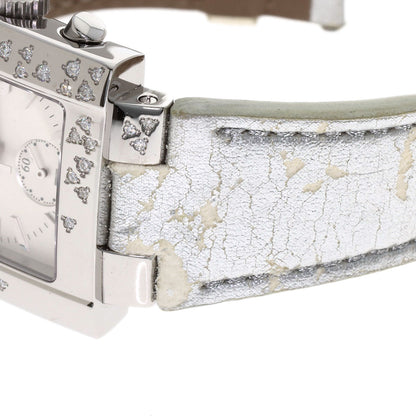 CHRISTIAN DIOR Riva Sparkling Diamond Watches D81-101 Stainless Steel/Leather mens