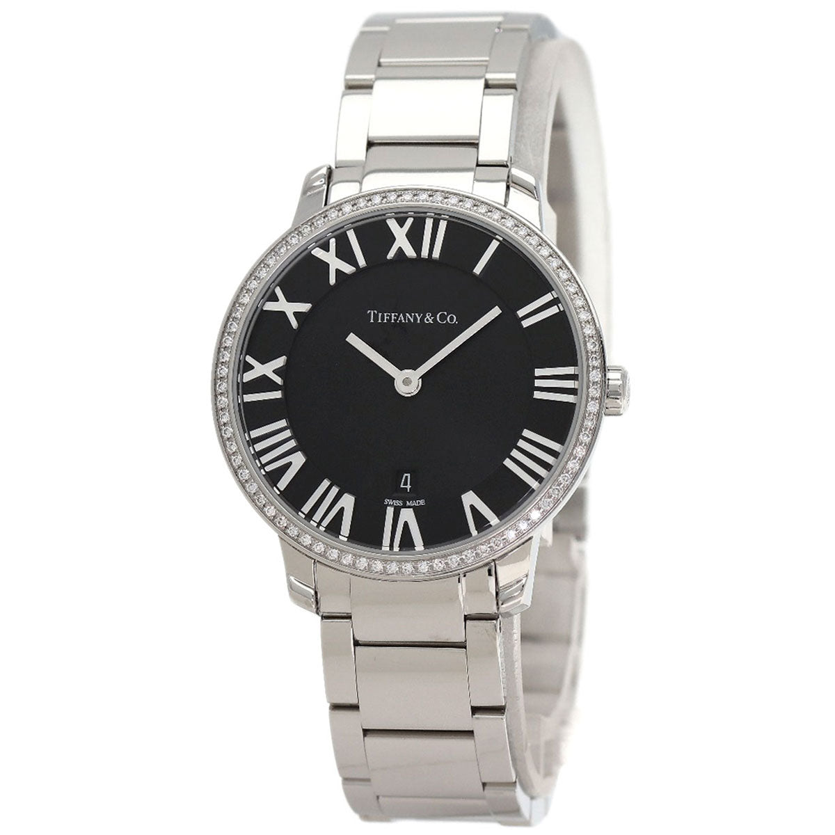 TIFFANY&Co. Atlas 2-Hand Bezel Diamond Watches Stainless Steel/Stainless Steel Ladies