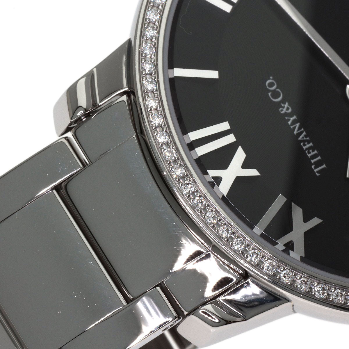 TIFFANY&Co. Atlas 2-Hand Bezel Diamond Watches Stainless Steel/Stainless Steel Ladies