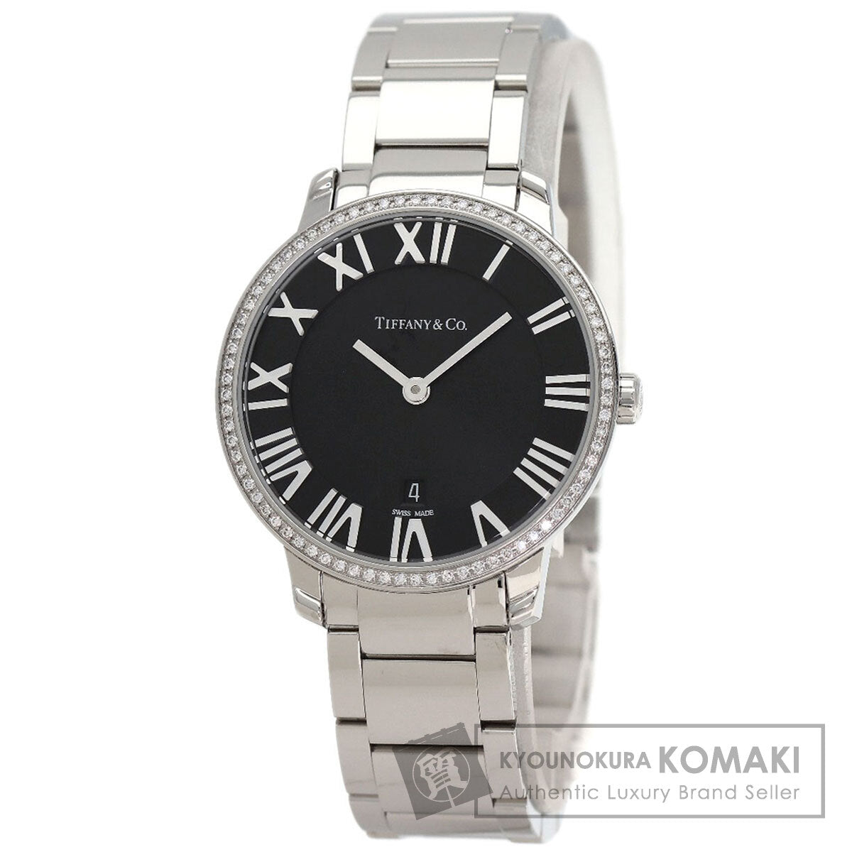 TIFFANY&Co. Atlas 2-Hand Bezel Diamond Watches Stainless Steel/Stainless Steel Ladies
