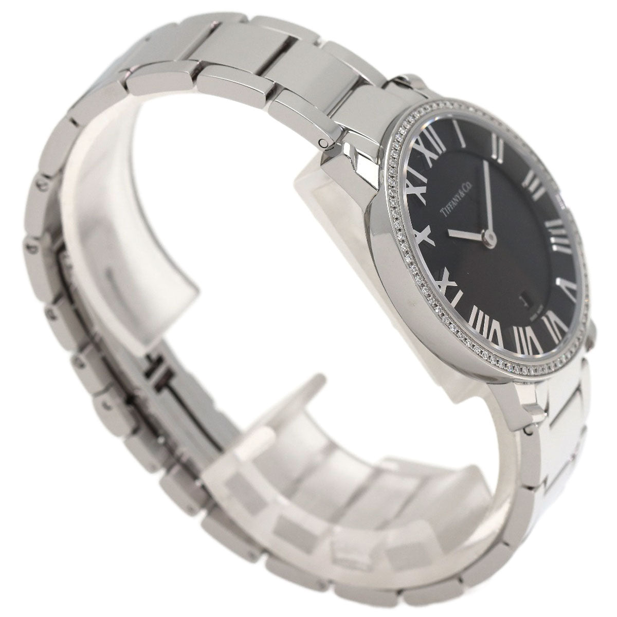 TIFFANY&Co. Atlas 2-Hand Bezel Diamond Watches Stainless Steel/Stainless Steel Ladies