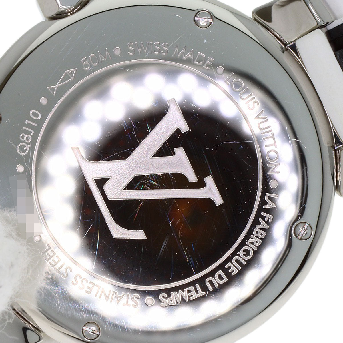 LOUIS VUITTON Tambour Moonstar PM Watches Q8J10 Stainless Steel/Rubber Ladies
